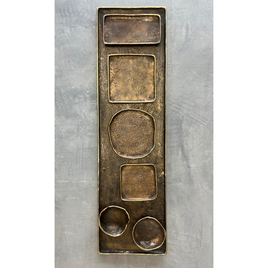 Handmade Cast Bronze Trinket Tray Inspired by Wabi-Sabi