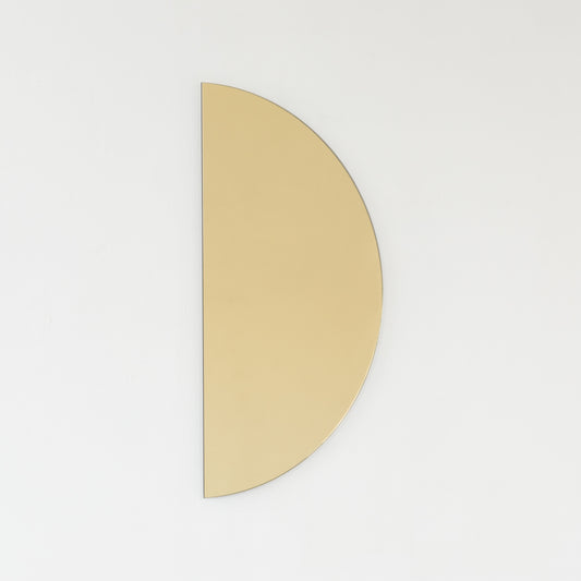 Luna™ Half Moon Semi-circular Gold Tinted Minimalist Frameless Mirror