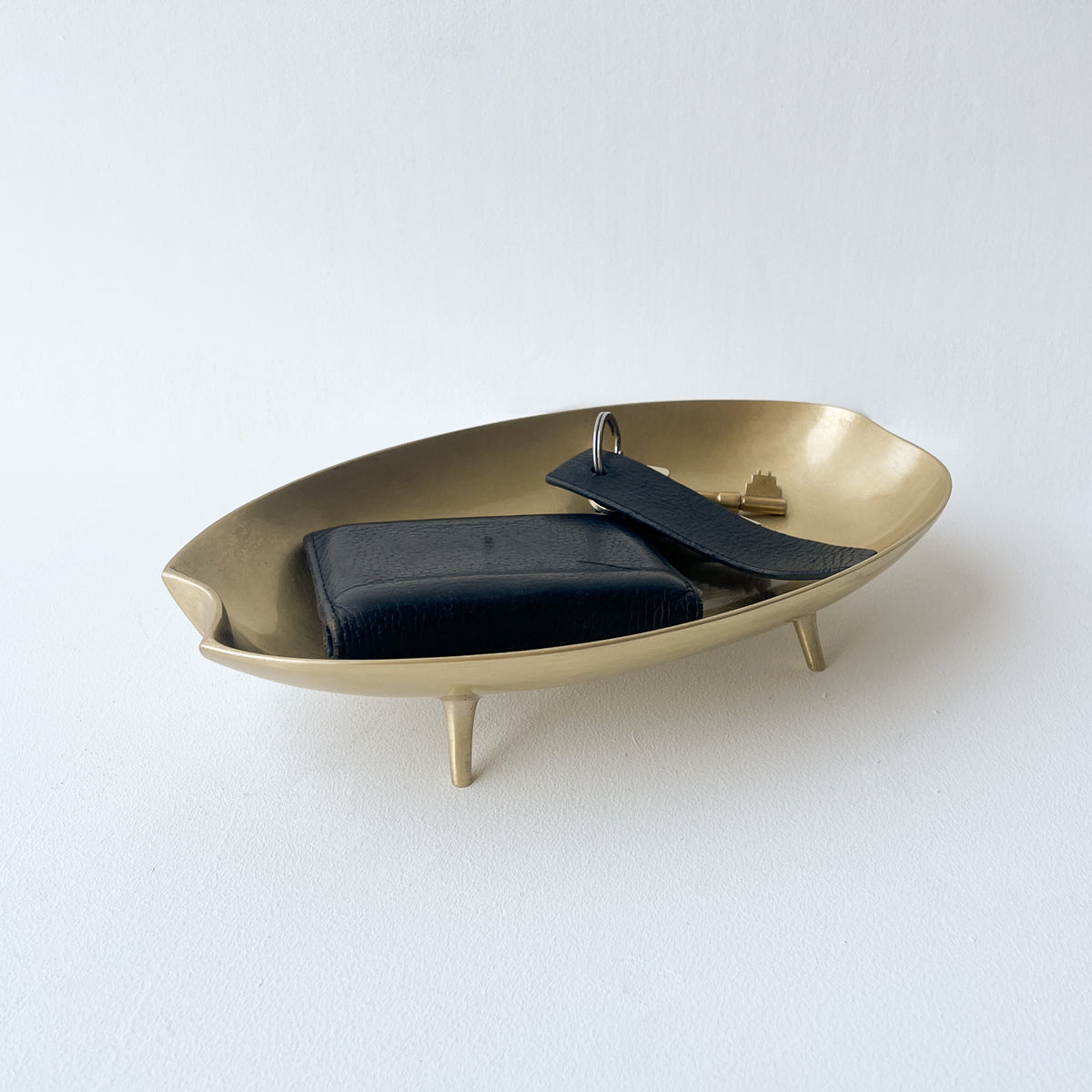 Cast Brass Long Bowl with Legs