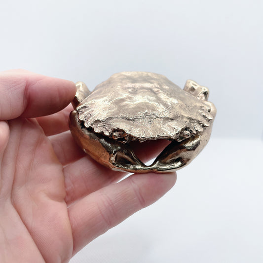 Handcast Miniature Necora Crab Animal Bronze Sculpture by Javier de la Rosa