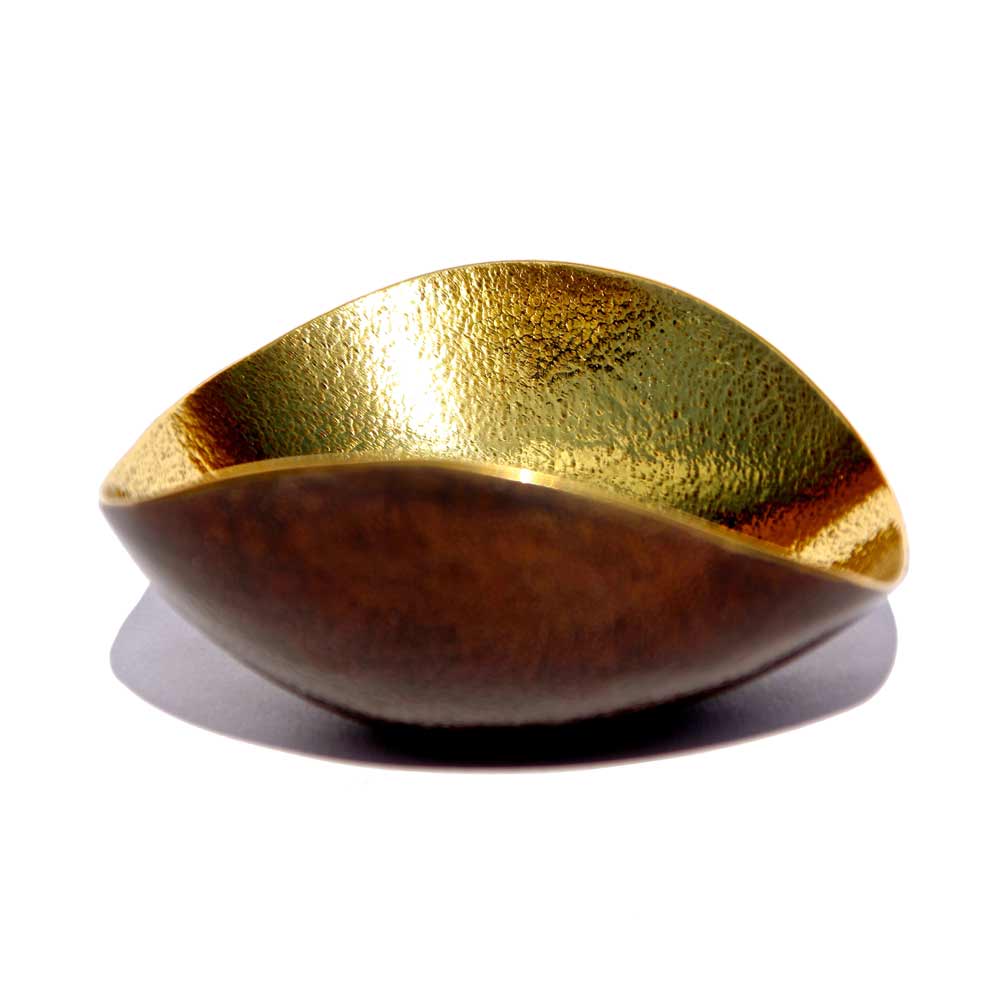 Set of three Brass Bowls with Bronze Patina Finish