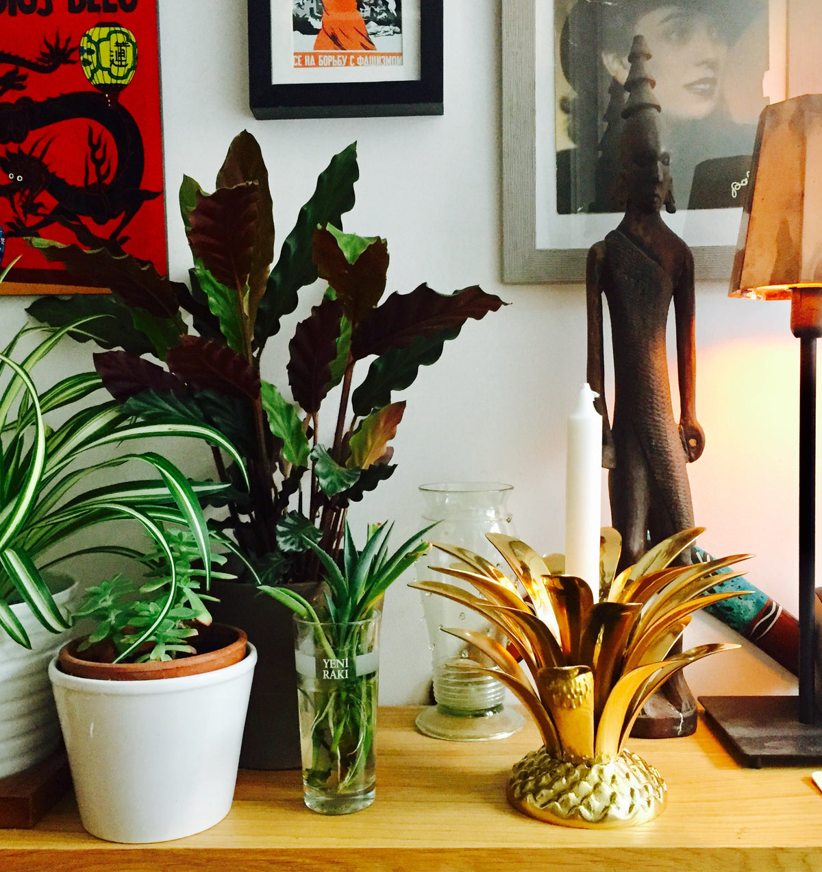 Handmade Cast Brass Pineapple Candle Holder