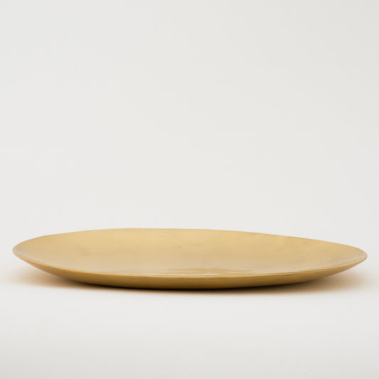 Handcrafted Brushed Brass Decorative Plate Vide-poche, Large