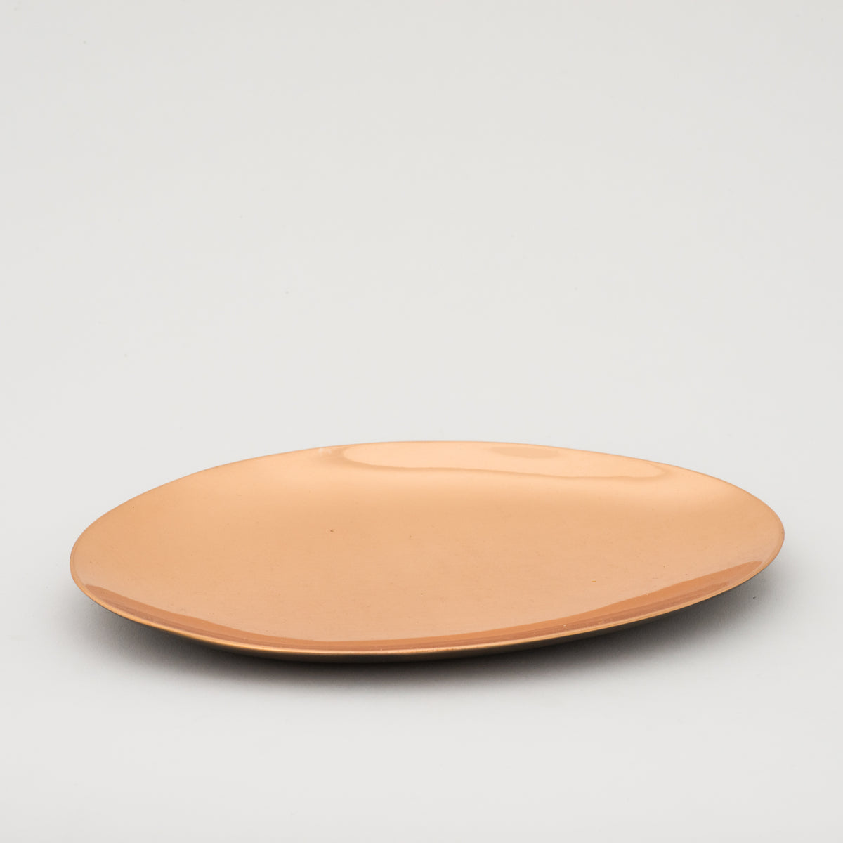 Handcrafted Brushed Brass Decorative Plate Vide-poche, Large