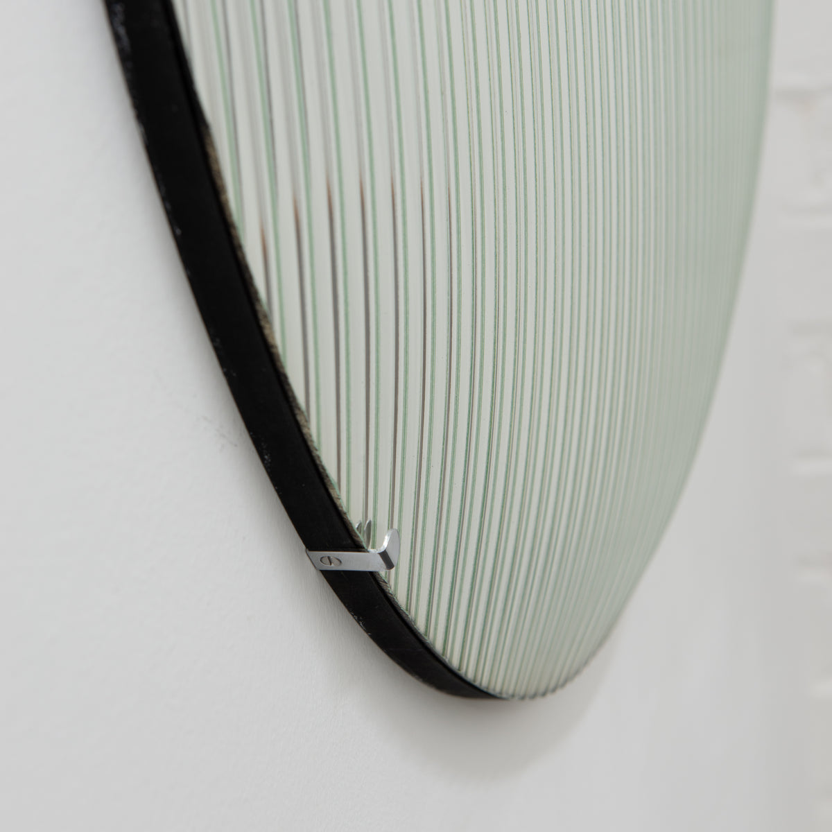 Orbis™ Round Reeded Glass Convex Frameless Mirror with Clips