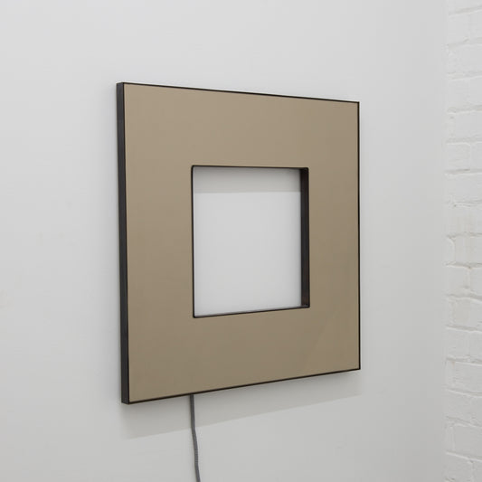 Original Contemporary Back-Illuminated Bronze Tinted Square Donut™ Mirror