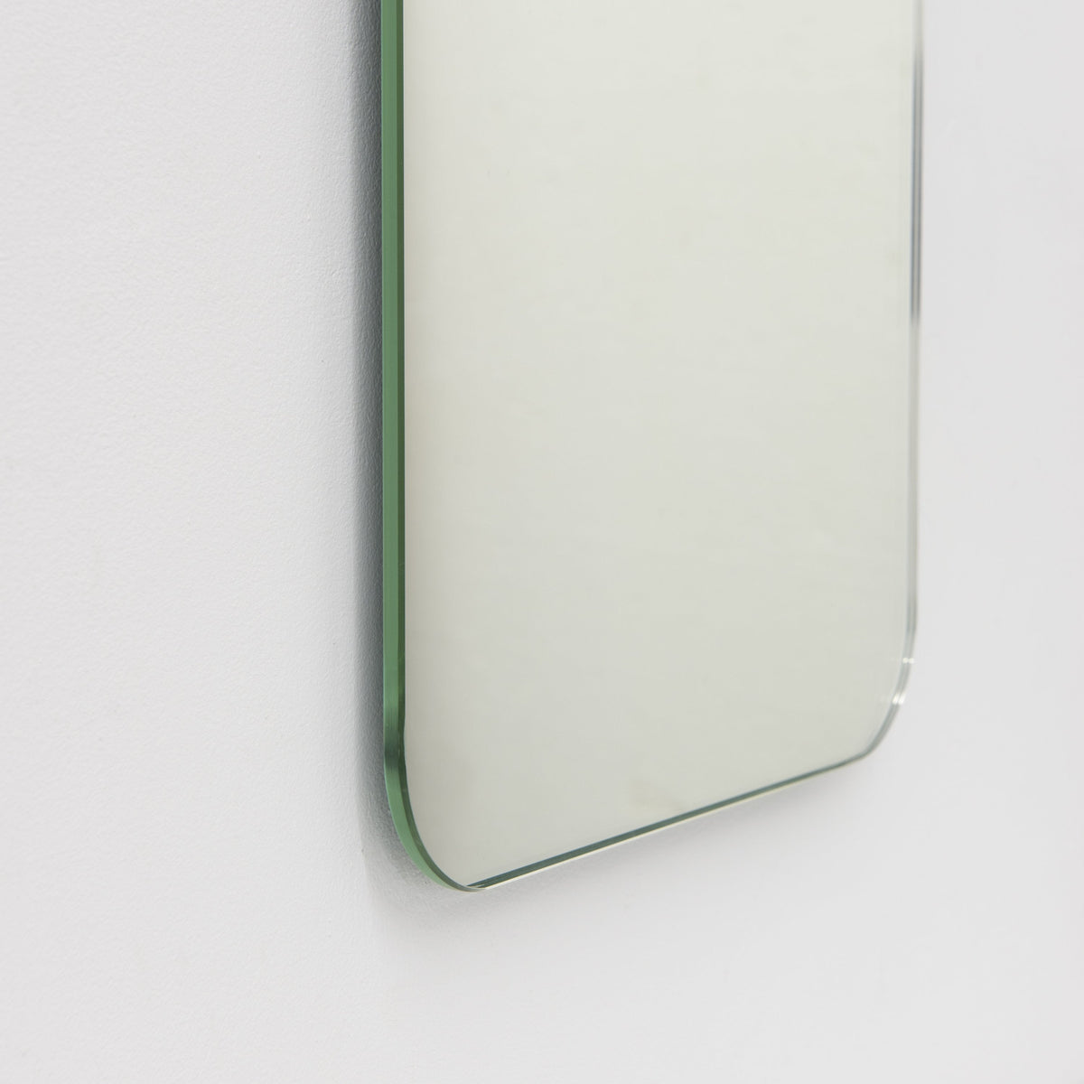 Ex-Display Quadris Peach / Rose Gold Tinted Rectangular shaped Contemporary Frameless Mirror