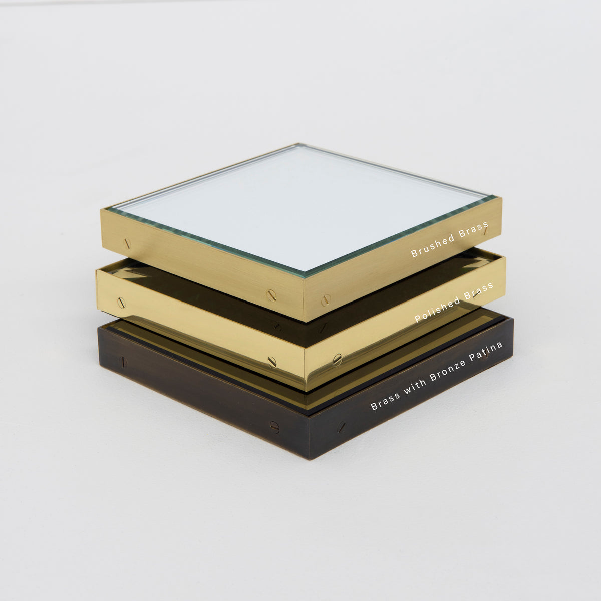 Luna™ Half Moon Art Deco Mirror with a Brass Frame