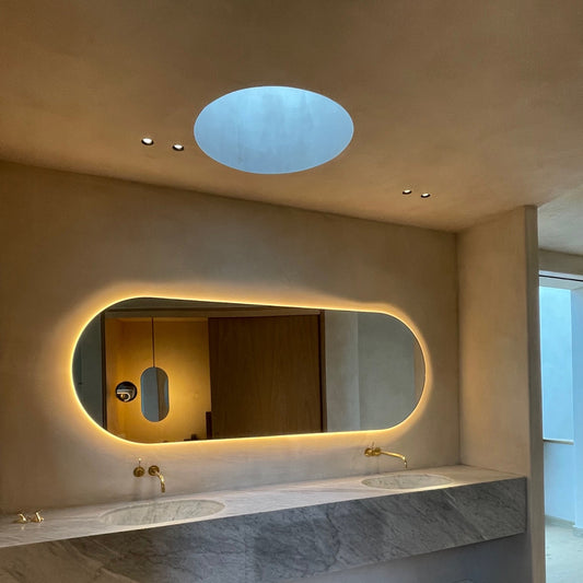 Oversized Capsula Back Illuminated Bathroom Mirror
