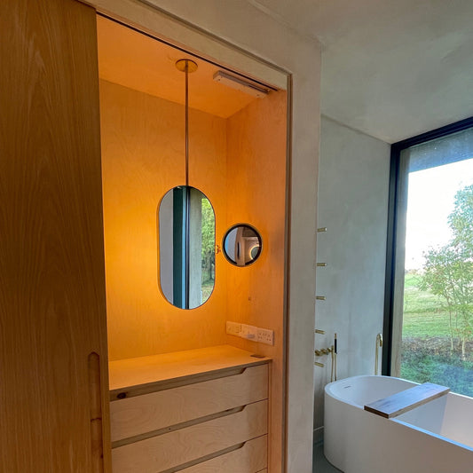 Personalised Ceiling-Suspended Capsula Pill-Shaped Mirror
