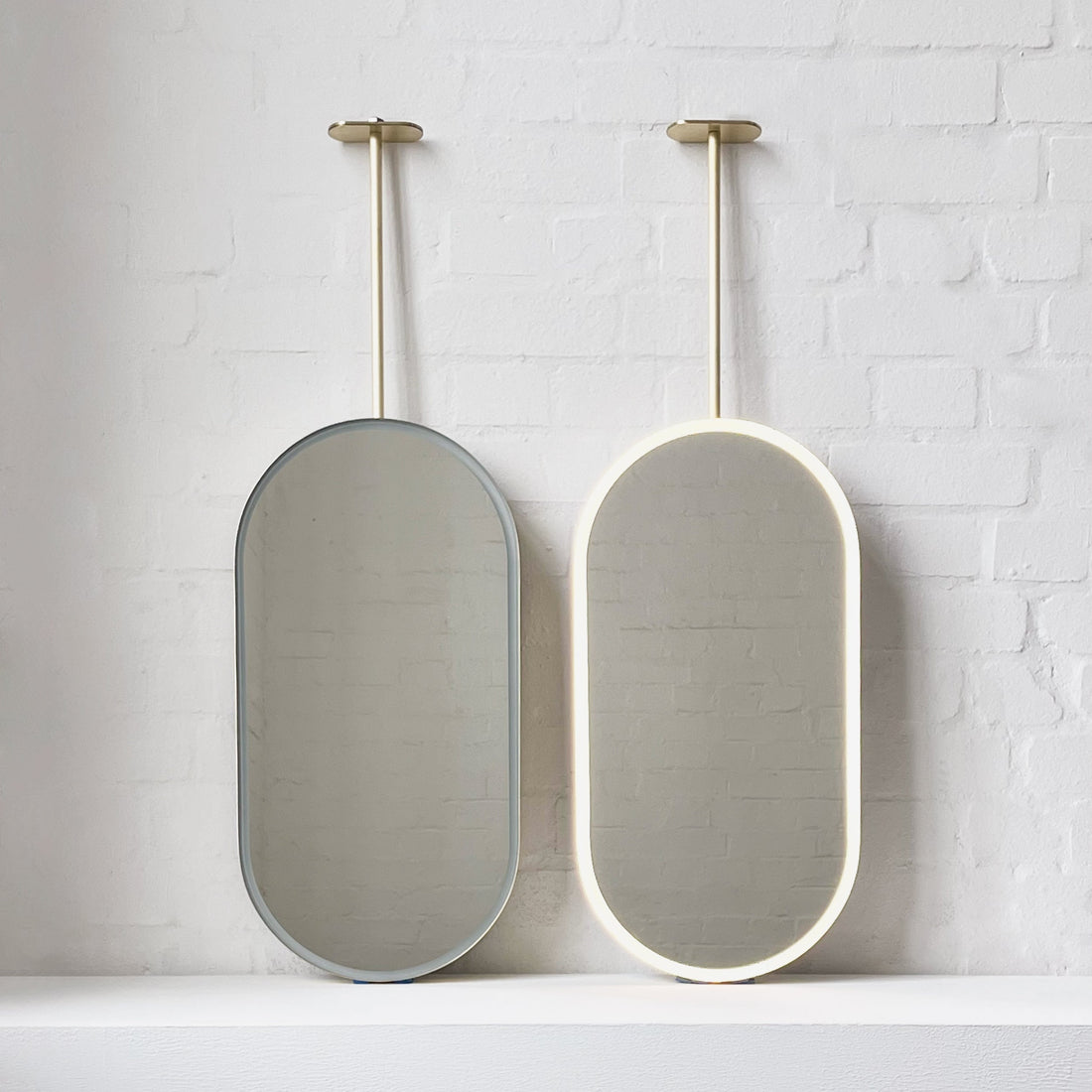 NEW Set of Two Capsula™ Ceiling-Suspended Bathroom Mirrors