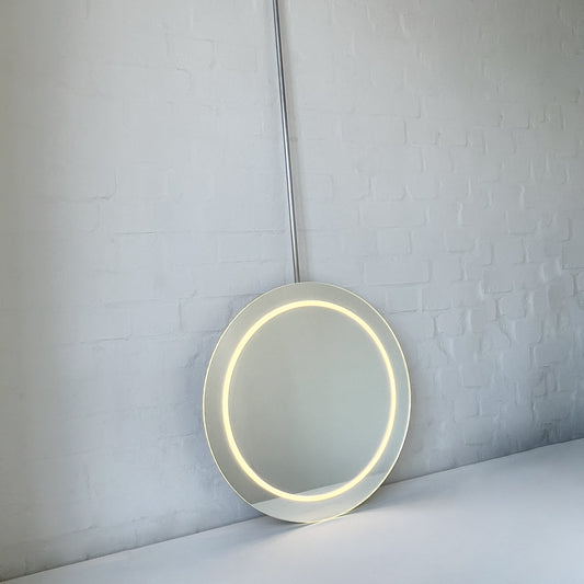 NEW Orbis™ Ceiling Suspended Illuminated Round Frameless Mirror