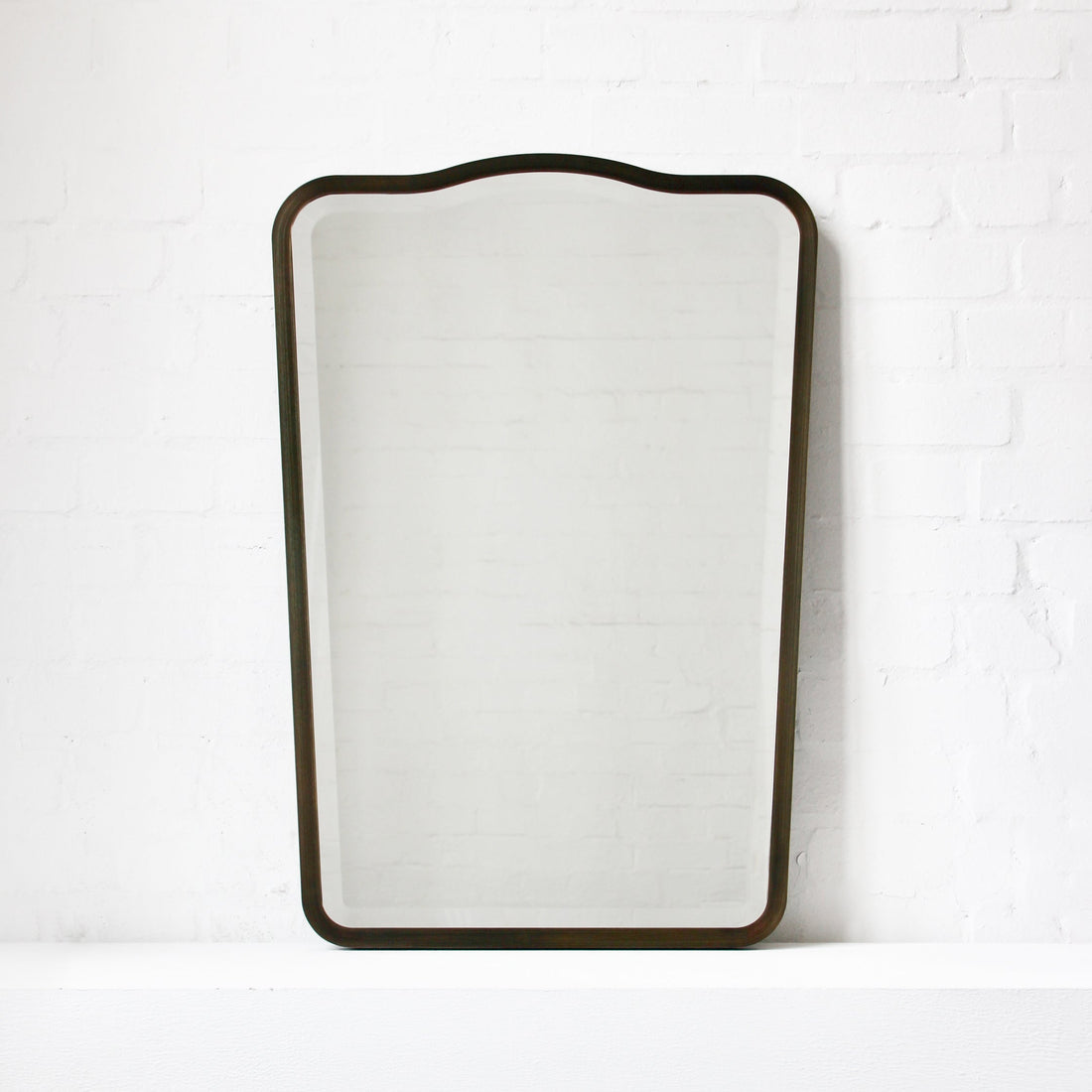 NEW Mid Century Bevelled Mirror with Handcrafted Patina Full Frame - AP Vintage Series Four