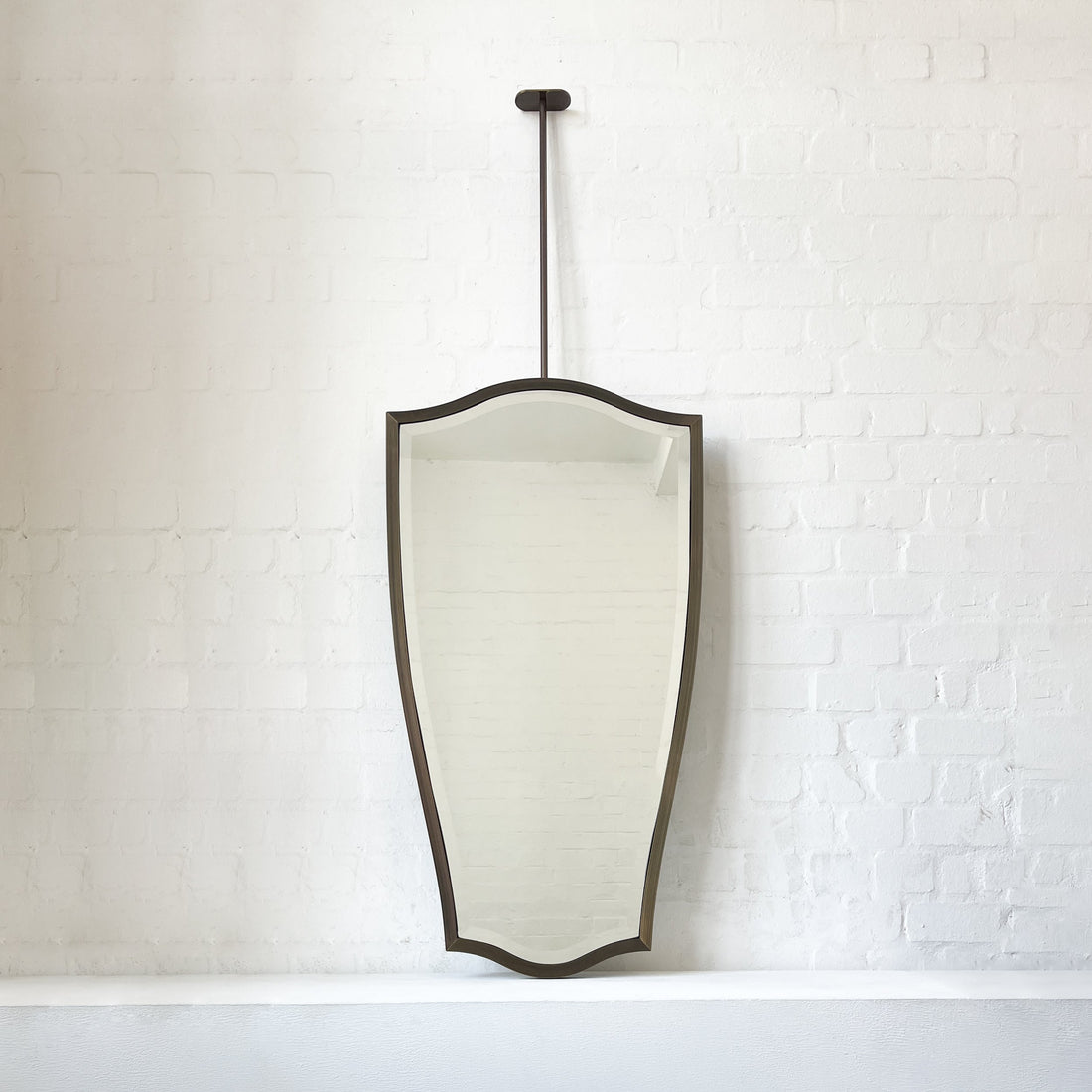 New Ceiling Suspended Vintage N.7 Freeform Bevelled Mirror