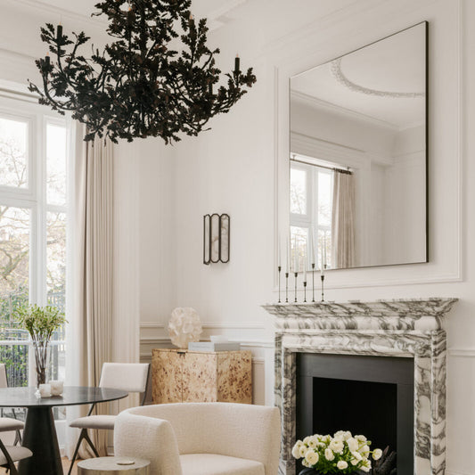 Bespoke Oversized Quadris Mirror with Bronze Patina Frame