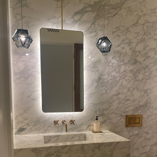 Bespoke Ceiling Suspended Quadris with Back Illumination