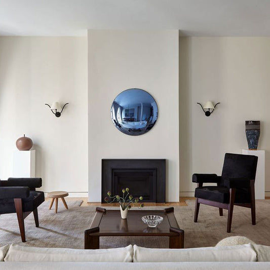 Convex Orbis mirror featured in Elle Decor