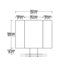 Triptych Countertop Mirror with Minimalist Nickel Plated Frame