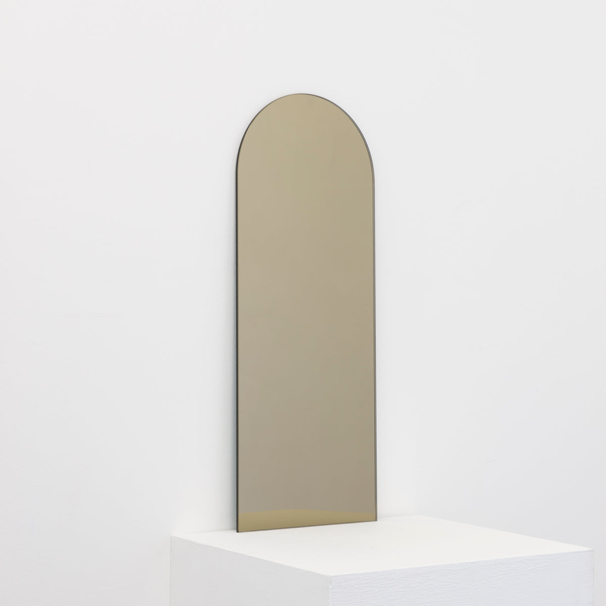 Arcus™ Arched Minimalist Frameless Mirror with a Floating Effect