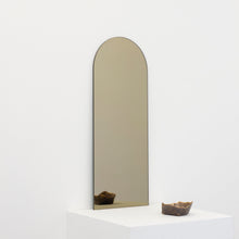 In Stock Arcus™ Arched Bronze Tinted Minimalist Frameless Mirror with a Floating Effect