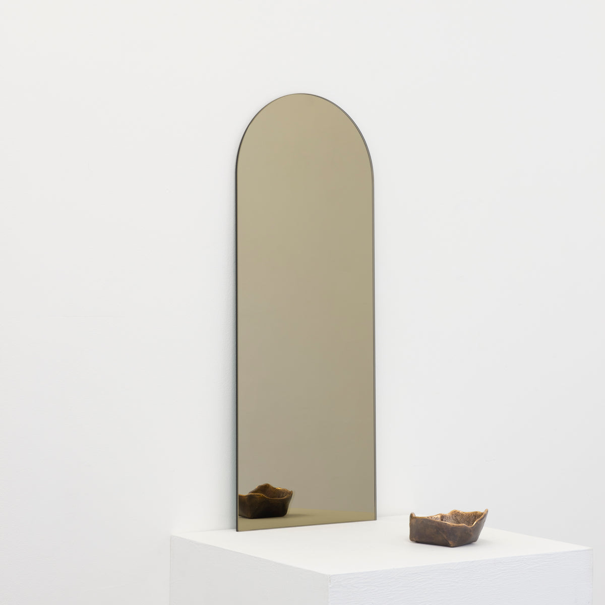 Arcus™ Arched Minimalist Frameless Mirror with a Floating Effect