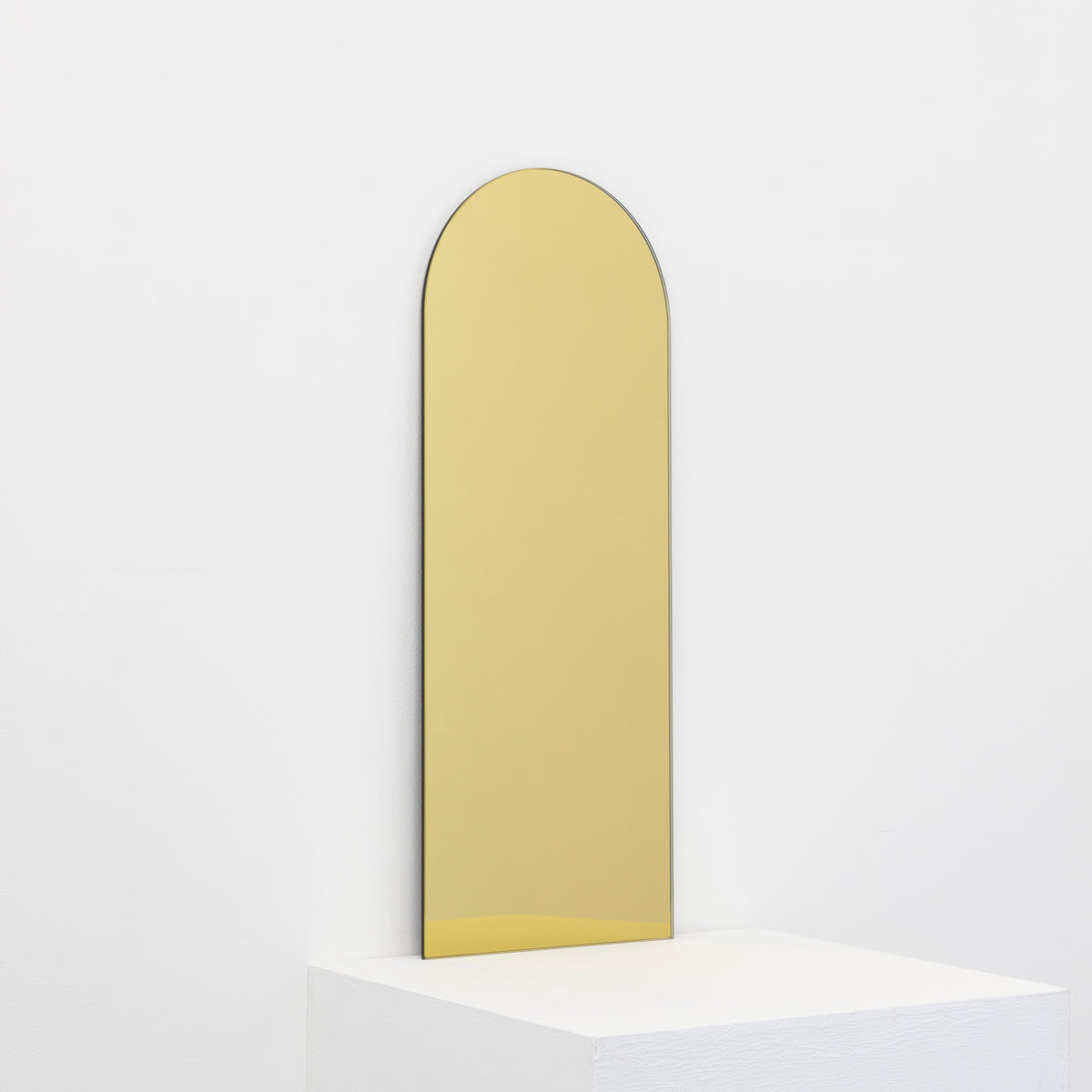 Arcus™ Arched Minimalist Frameless Mirror with a Floating Effect