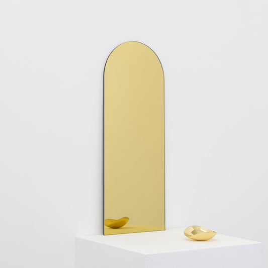 Ex-Display Arcus™ Arch shaped Gold Tinted Minimalist Frameless Mirror