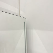 Contemporary Quadris™ Ceiling Suspended Front Illuminated Rectangular Mirror with Stainless Steel Frame