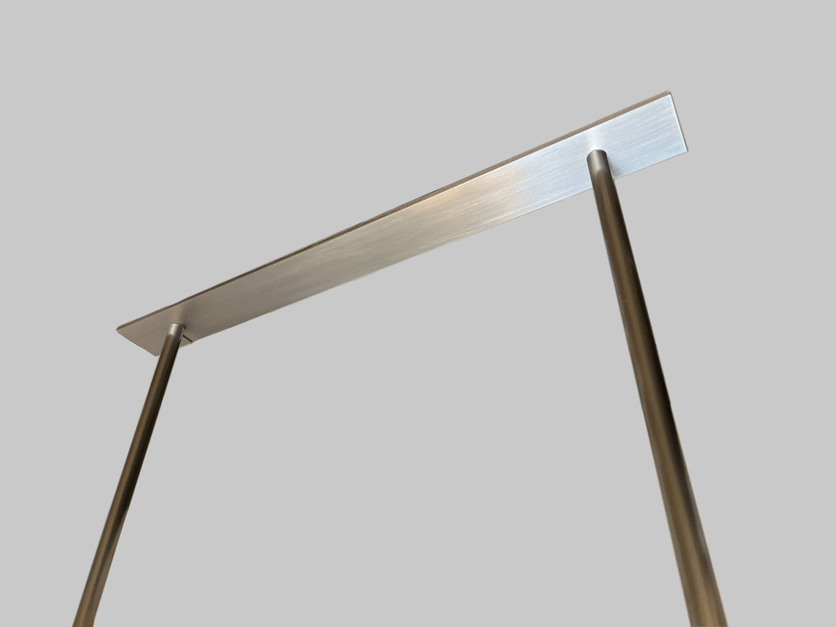 Set of 2 Orbis™ Suspended Round Mirror with Brushed Brass Frame and Two Rods