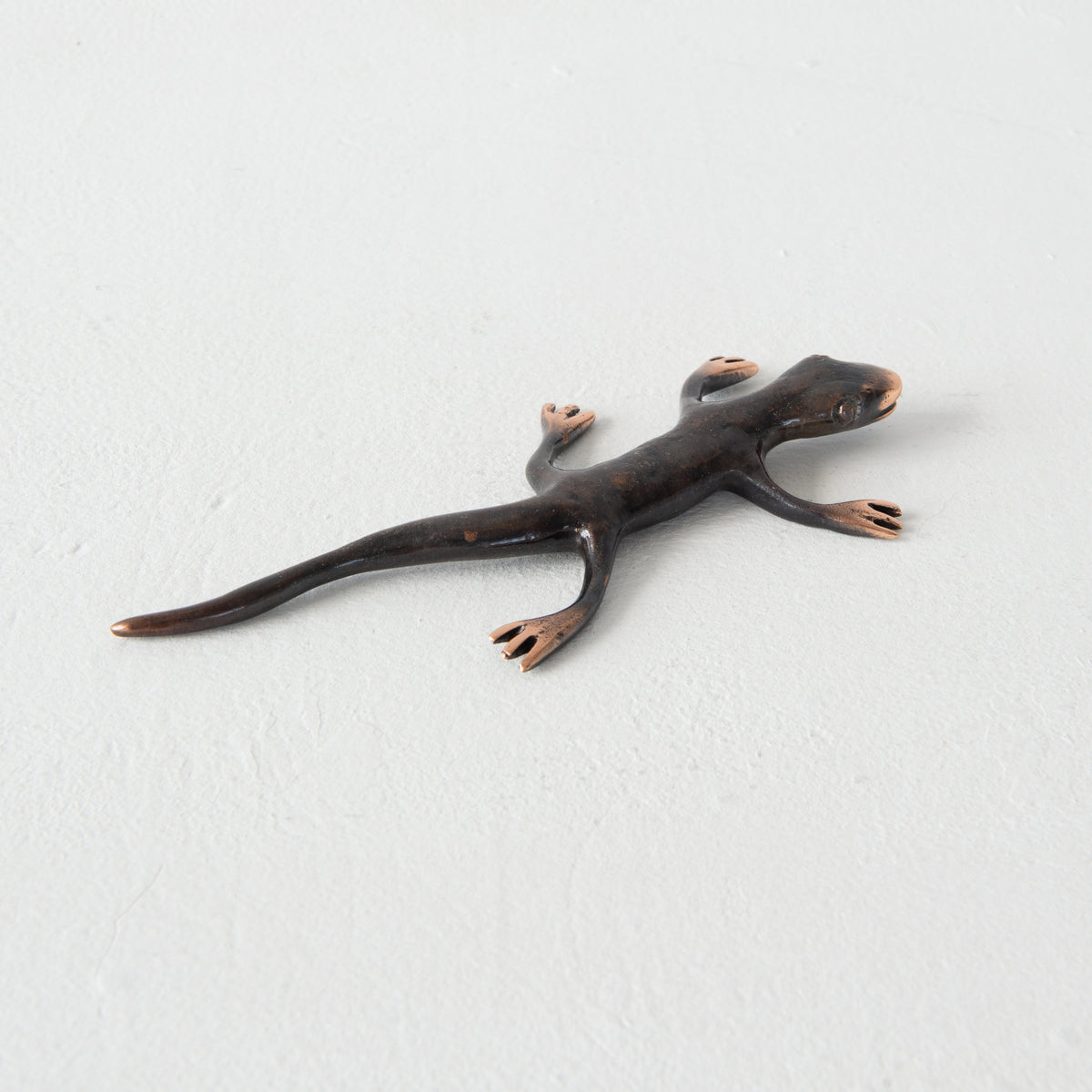 Gecko in Bronze with Patina Paperweight
