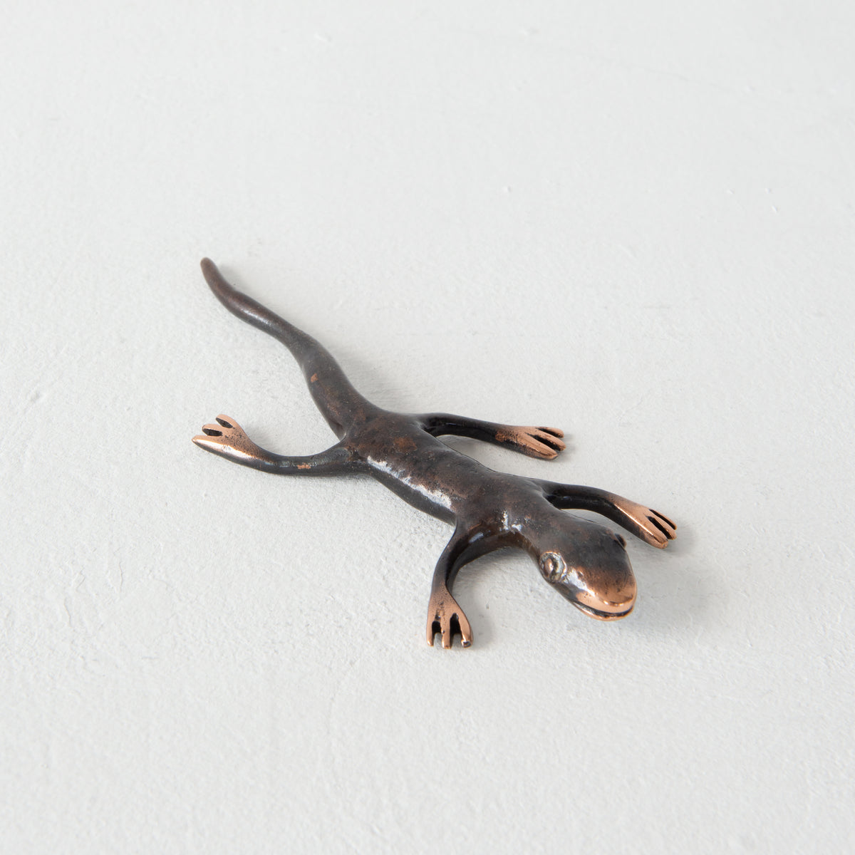 Gecko in Bronze with Patina Paperweight
