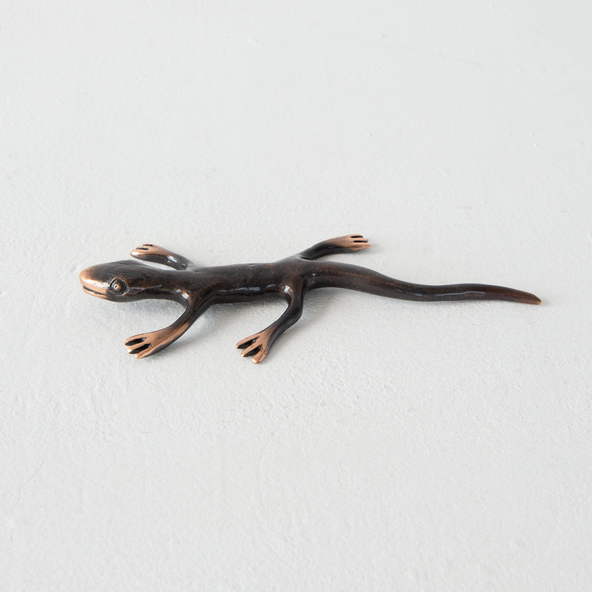 Gecko in Bronze with Patina Paperweight