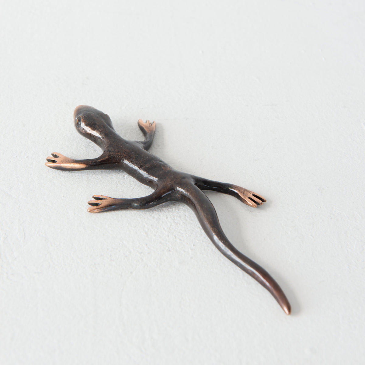 Gecko in Bronze with Patina Paperweight