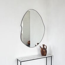 Freeform Organic Mirror with Minimalist Black Frame - A