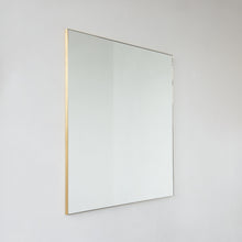 Oversized Quadris™ Rectangular Modern Mirror with Brushed Brass Frame