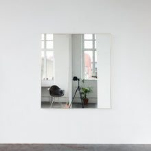 Oversized Quadris™ Rectangular Modern Mirror with Brushed Brass Frame