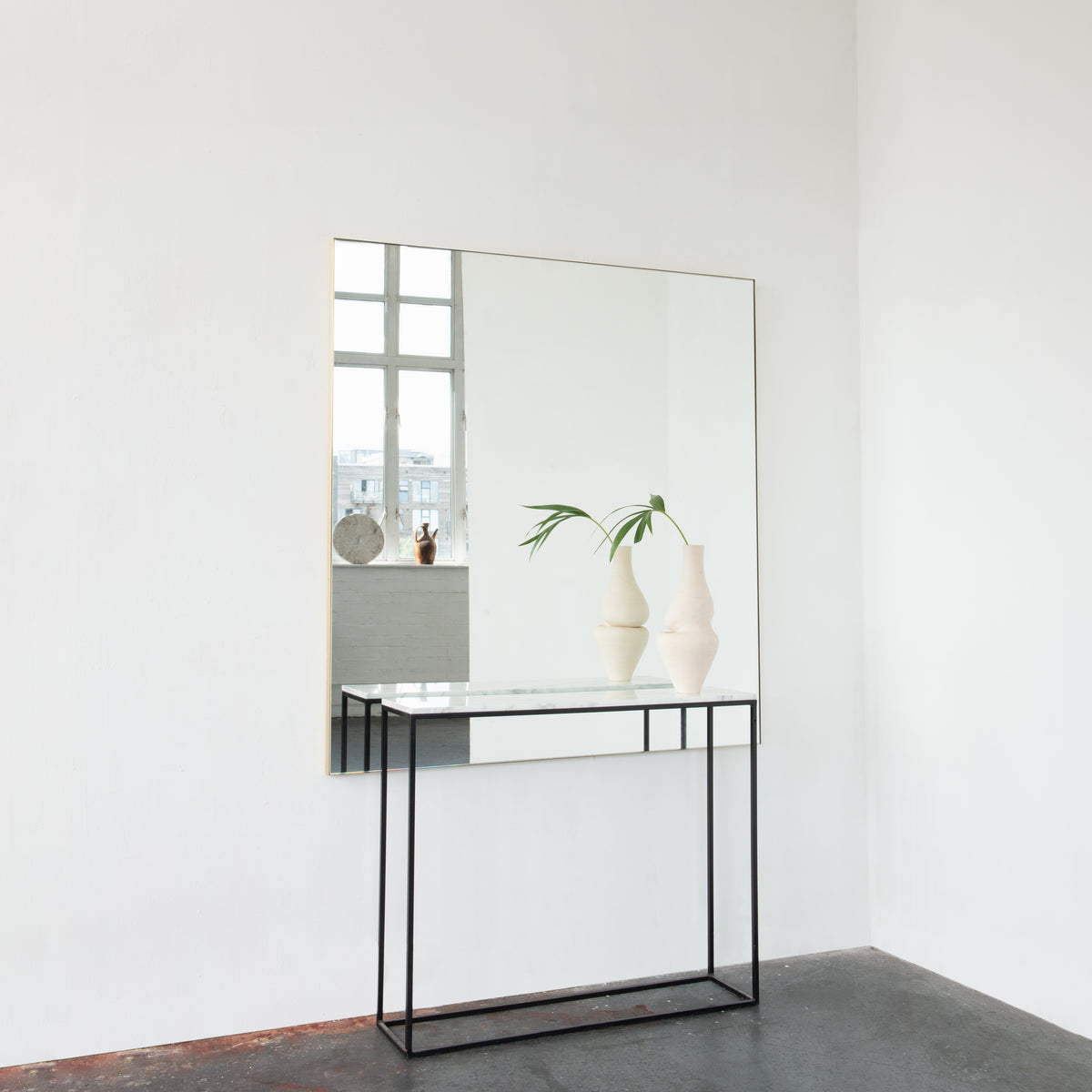 Large Quadris™ Rectangular Modern Mirror with Minimalist Frame