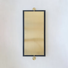 Vorso™ Wall Attached Rotating Rectangular Mirror with Brushed Brass Backing