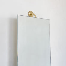 Vorso™ Wall Attached Rotating Rectangular Mirror with Brushed Brass Backing