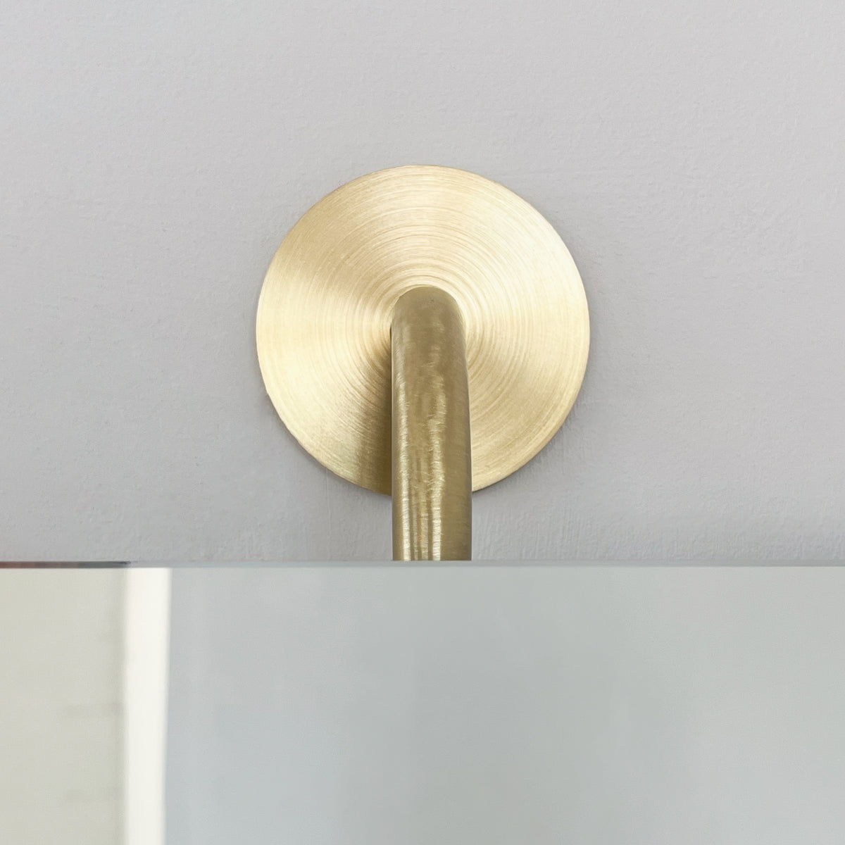 Vorso™ Wall Attached Rotating Rectangular Mirror with Brushed Brass Backing