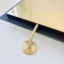 Vorso™ Wall Attached Rotating Rectangular Mirror with Brushed Brass Backing
