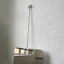 Quadris™ Ceiling Suspended Rectangular Mirror with a Bevel and a Nickel Plated Frame