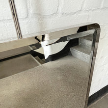Quadris™ Ceiling Suspended Rectangular Mirror with a Bevel and a Nickel Plated Frame