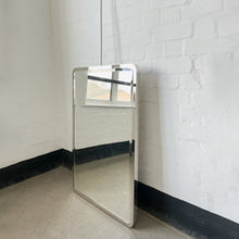 Quadris™ Ceiling Suspended Rectangular Mirror with a Bevel and a Nickel Plated Frame