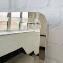 Quadris™ Ceiling Suspended Rectangular Mirror with a Bevel and a Nickel Plated Frame