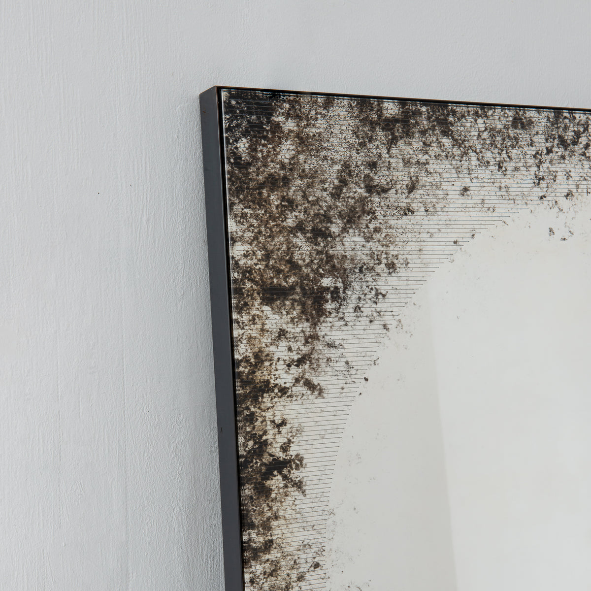 Horizon™ Antiqued and Finely Etched Illuminated Mirror with Blackened Metal Frame