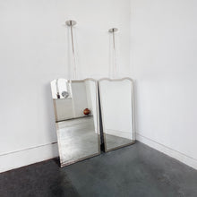 Mid-century style Ceiling Suspended Mirror with Nickel Plated Full Frame - Vintage N.1