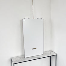 Mid-century style Ceiling Suspended Mirror with Nickel Plated Full Frame - Vintage N.1