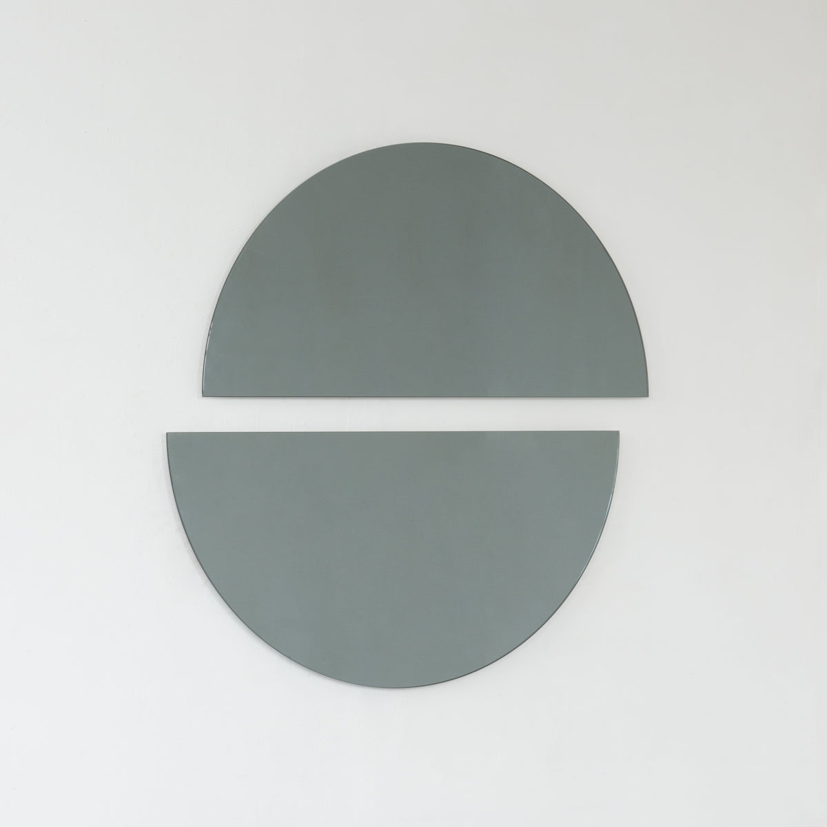 Set of 2 Luna™ Half-Moon Black Tinted Semi-circular Contemporary Frameless Mirrors