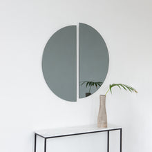 Set of 2 Luna™ Half-Moon Black Tinted Semi-circular Contemporary Frameless Mirrors